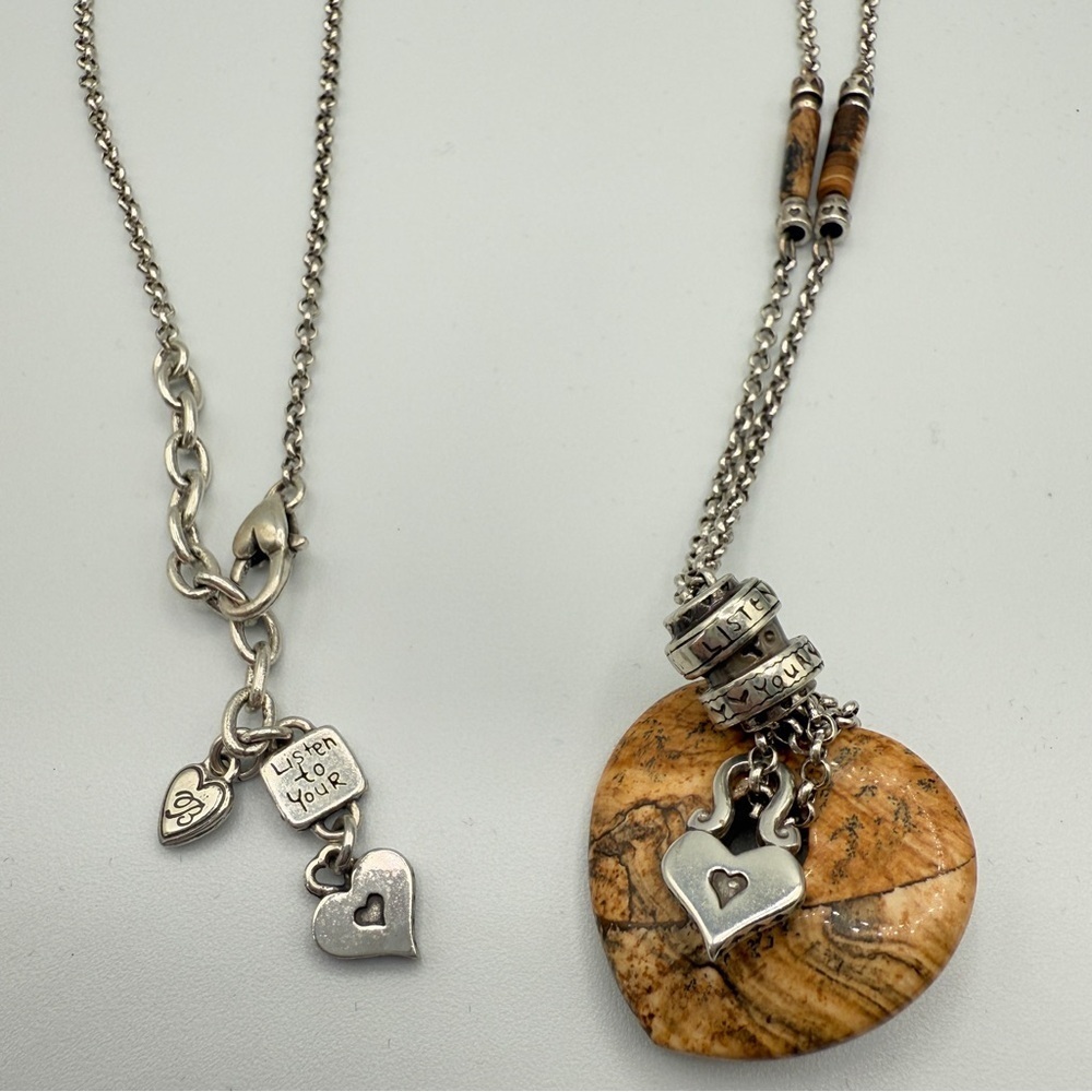 Brighton “Listen to Your Heart” Stone Pendant Necklace - Long